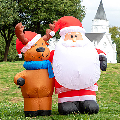 Santa Claus and elk