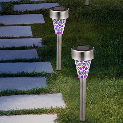 Three color mosaic lamp
